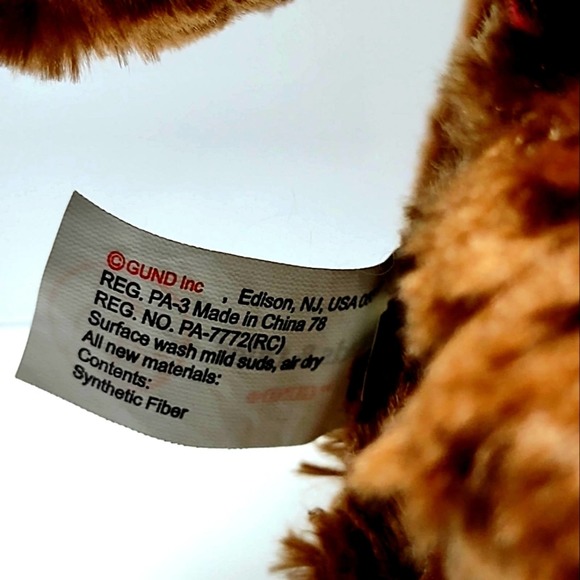 Stuffed Brown Gund  Bear Plush with scarf  Heads and Tales 23" Toy Collectible - Picture 5 of 7